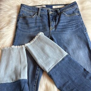 Pilcro and The Letterpress Script Step Hem Jeans Size 27